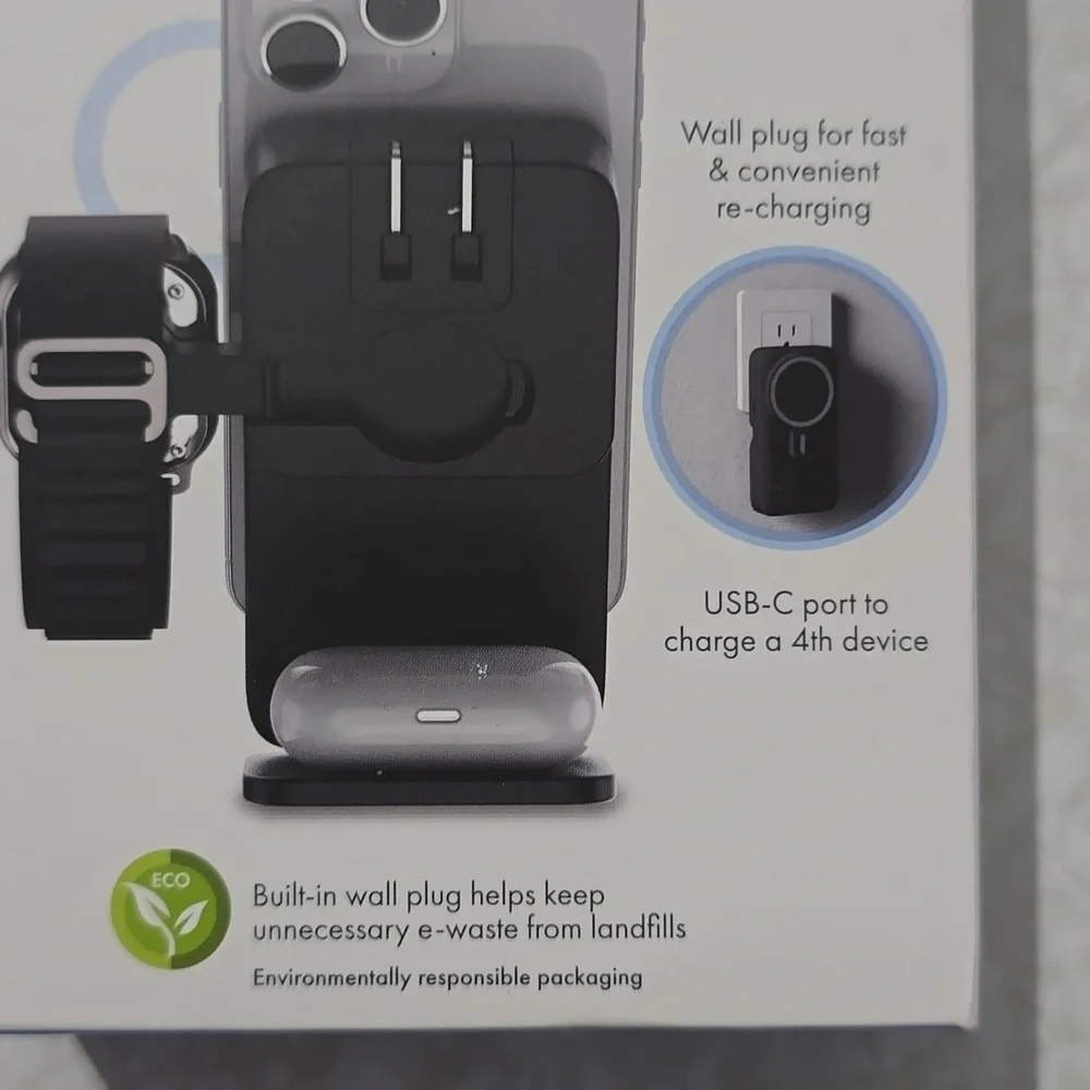 EcoHub Wireless Powerbank & Stand - ‎ iPhone Airpod & Apple Watch Charger NWT